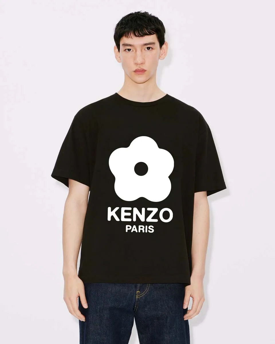 Kenzo BOKE FLOWER 2.0 University Jungle Team 'BOKE FLOWER' T-SHIRT Color: Black Apricot White Tibetan Blue Size: M L XL XXL Three Standards Style Number: K 78